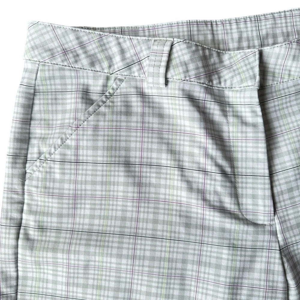 Tommy Armour Plaid Golf Shorts Sz 10 Dri-Logic Stretch NWOT No Flaws